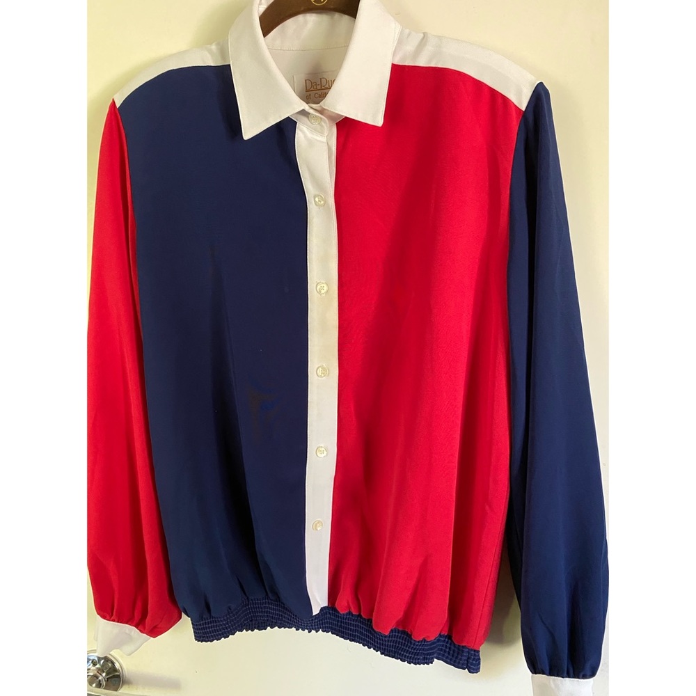 Vintage 80s Da Rue of California blouse - Picture 4 of 4